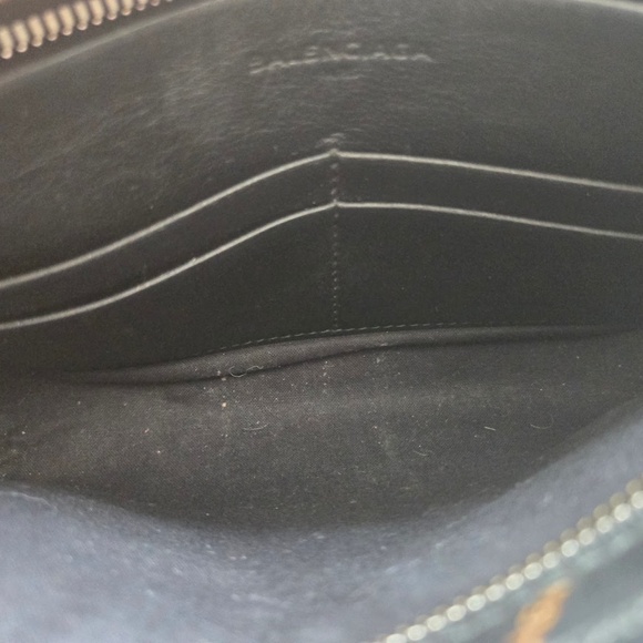 Balenciaga Calfskin Allover Logo Bazar Pochette Crossbody Bag - Picture 4 of 5